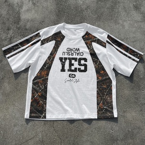 Custom Real <b>Tree</b> Camo Printed Short Sleeve Boxy TShirt Bulk Wholesale Heavy <b>Weight</b> Cotton Oversized Men's T Shirts High Quality - Product Image 1