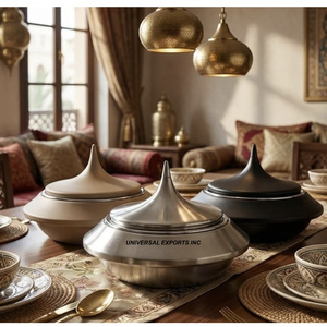 High Quality Metal Hotpot Tabletop Dinnerware Designer Luxury Casserole Hot Selling Wholesale Fancy metal Food Warmer - Product Image 2