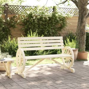Banco de Jardín de Madera de Abeto Macizo, Banco de Patio Resistente en Madera Natural - Product Image 3