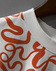 Premium Men Oversized Graphic T-shirt <b>Abstract</b> Print Streetwear Shirt High Quality Cotton Casual Modern Loose Fit Fashion - Product Image 5