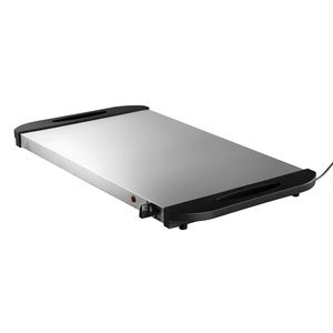 Vassoio Riscaldante Elettrico Portatile in Acciaio Inox con Controllo Manuale della Temperatura Regolabile per Riscaldamento Cibo Buffet - Product Image 1