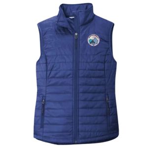 Jack and Jill Ladies Royal Blue <b>Packable</b> Puffer Vest Lightweight Quilted Sleeveless Outdoor <b>Jacket</b> - Product Image 1