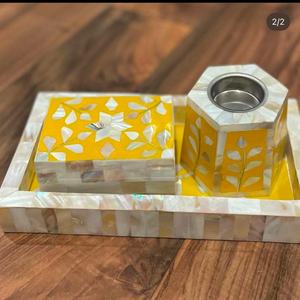 High Quality Wood Incense <b>Burner</b> with Mother of Pearl Inlay Ramadan Mubkhar <b>Bakhoor</b> <b>Burner</b> for Eid Gifts - Product Image 5