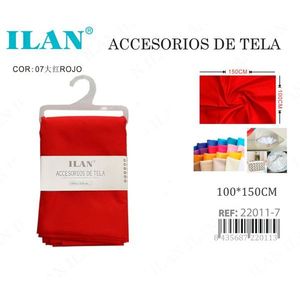 Accessoire en tissu Ilan 100x150 cm rouge, décoration intérieure - Product Image 3