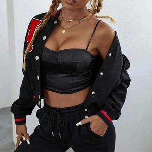 Chaqueta Varsity Premium para Mujer, Estilo Letterman, Mezcla de Lana, con Bordado Personalizado, Estilo Urbano - Product Image 6