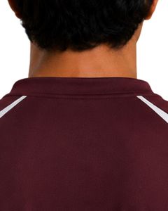T-shirt de performance marron pour homme, maillot de sport à manches courtes, séchage rapide, respirant, pour entraînement athlétique et gym, personnalisable - Product Image 3