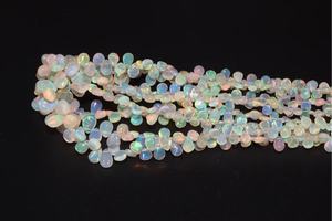 Cuentas de piedra con forma de pera lisa de ópalo etíope de 14 pulgadas de alta calidad, cuentas de ópalo al por mayor, cuentas con forma de pera de ópalo - Product Image 2