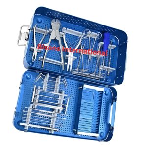 Kit chirurgical orthopédique pour traumatismes, comprenant un ensemble d'instruments manuels en acier inoxydable BISONS pour micro-plaques maxillo-faciales et mini-plaques. - Product Image 4