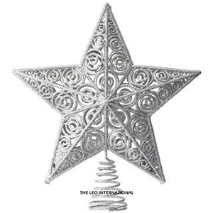 Five-Pointed Star Christmas <b>Tree</b> <b>Topper</b> Decorations Gold Electroplated Standing Ornament for Home Wholesale - Product Image 5