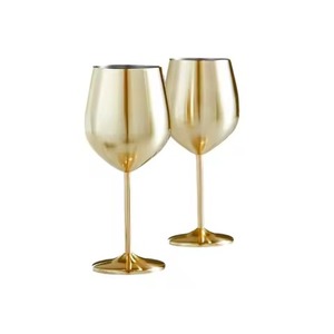 Gobelet à vin en métal de qualité supérieure, en acier inoxydable, réutilisable, vaisselle moderne pour bar, restaurant, maison - Product Image 1