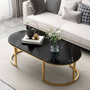 Juego de Muebles de Bar para el Hogar, Mesa de Centro Moderna de Lujo Industrial en MDF y Metal - Product Image 3
