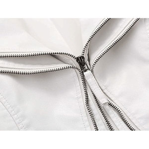 Chaqueta de Cuero Genuino con Bloques de Color, Logotipo Personalizado, Ropa de Invierno Transpirable de Secado Rápido, Impresión Digital, OEM, ODM, Marca Privada - Product Image 5