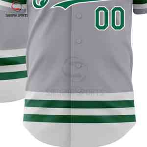 Maillots de baseball personnalisés de qualité supérieure, vente en gros, maillots et hauts de baseball personnalisés avec dégradé de couleurs - Product Image 4