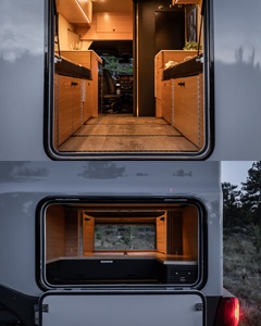 Camping-car de luxe gris en aluminium, prix de gros, une chambre, 4-6 personnes, Euro 6, climatiseur, réfrigérateur, cuisinière, télévision, salle de bain, véhicule - Product Image 4