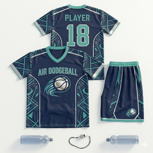 Sublimated <b>Dodgeball</b> Jersey Set V-Neck Short Sleeve Moisture Wicking Unisex Adult Athletic Uniforms - Product Image 5