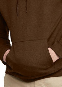 เสื้อฮู้ดผู้ชายสีดำล้วน สวมใส่สบาย ทรงปกติ เหมาะสำหรับฤดูใบไม้ร่วง ผลิตจากผ้าฝ้ายเฟรนช์เทอร์รี่ 100% - Product Image 5