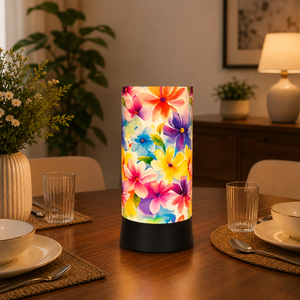 Colorful Floral Table Lamp Decorative LED Bedside <b>Night</b> <b>Light</b> Modern Accent Lamp for Bedroom Living Room Office Home Decor Gift - Product Image 3