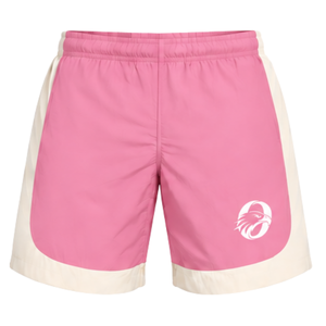 Mens <b>Pink</b> Neutral Colorblock Nylon Hoodie Shorts <b>Set</b> Lightweight Quarter Zip Running Training <b>Gym</b> Casual Sportswear Outfit - Product Image 5