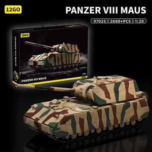 Bloques de Construcción de Modelo de Tanque Pesado Militar Creativo de la Segunda Guerra Mundial, 2688 Piezas, Escala 1:28, Vehículo Militar, Modelo de Ladrillos para Armar, Juguete para Niños - Product Image 6