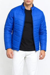 Chaqueta Acolchada con Capucha para Hombre, Color Azul Rey, Poliéster, Resistente al Viento, Secado Rápido, Cierre de Cremallera, Estilo Casual para Invierno, Cuello Alto - Product Image 2