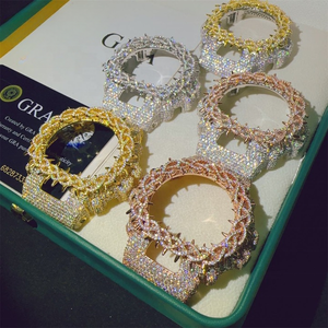 Affordable Luxury Moissanite Watch | VVS Iced Out Moissanite Diamond Watch| Wholesale Diamond Tester Pass - Product Image 1