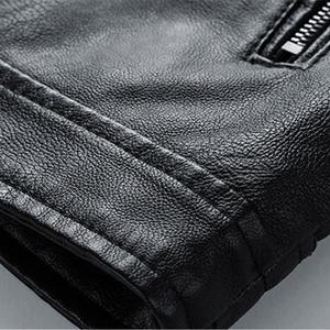 Veste en cuir pour homme avec capuche amovible, prix de gros pour vestes en cuir pour homme - Product Image 6