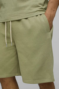 OEM Men Cotton Sweat Shorts With Pockets Workout Casual Loose Shorts Pigment-dyed Wash Running Athletic Mens Short - Product Image 6