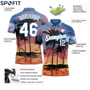 เสื้อโปโลพิมพ์ลายแบบซับลิเมชั่นแฟชั่นทันสมัย โลโก้สั่งทำได้ ราคาดีที่สุด ขายดี สไตล์ใหม่ รับสั่งทำพิมพ์ลายเสื้อโปโลแบบซับลิเมชั่น - Product Image 4