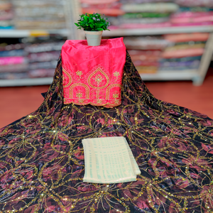 Somali fransawi chuỗi dirac thiết lập trong màu vàng Crafted với ống hạt trên hoa lụa một bộ quần áo bên sang trọng cho trẻ em gái và phụ nữ - Product Image 5