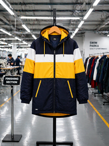 Factory Wholesale Swim <b>Parka</b> <b>Jacket</b> with Custom Design, <b>Waterproof</b> Windproof Coat with Soft Fleece Lining for Professional Use - Product Image 6