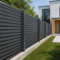 Clôture en aluminium de qualité supérieure, panneau de clôture à lattes horizontales avec ventilation et intimité pour jardin de villa