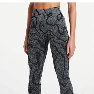Mid-waisted Women's Breathable Quick Dry Spandex/Polyester Fitness Yoga <b>Legging</b> Solid <b>Pattern</b> Plus Size Wholesale Services - Product Image 4