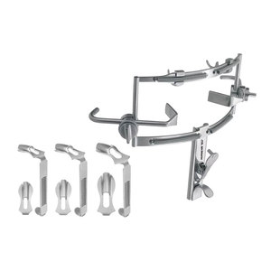 Écarteur chirurgical manuel pour procédures orales et maxillo-faciales, instrument réutilisable, écarteur buccal DINGMAN, ensemble complet en acier inoxydable - Product Image 1