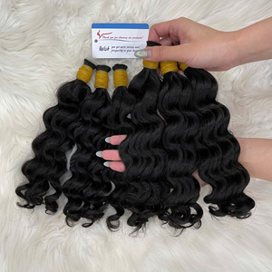 Extensions de cheveux humains en vrac 2026 du Vietnam, style Deep Wave, cheveux russes, sans nœuds, sans perte, style Deep Wave - Product Image 6