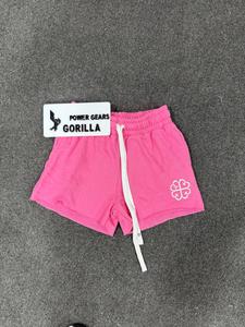 กางเกงขาสั้นผู้ชาย Power Gears Gorilla สีชมพูล้วน สปอร์ต เอวยางยืดปานกลาง มีเชือกผูก โลโก้ด้านหน้า ผ้าฝ้าย 100% แห้งเร็ว - Product Image 3