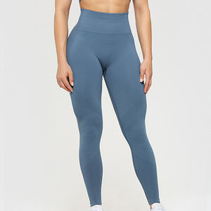 Ropa de Yoga para Mujer, Diseño de Cintura Media, Ajustada, Transpirable, de Secado Rápido, Tejida, para Gimnasio, Precio de Fábrica al Por Mayor 2026 - Product Image 2