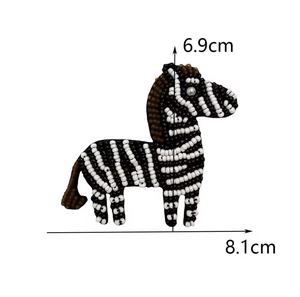 Llaveros de caballo multicolor hechos a mano vintage con diamantes de imitación para fiesta, dijes de letras del alfabeto multicolor brillantes para muñeca - Product Image 2