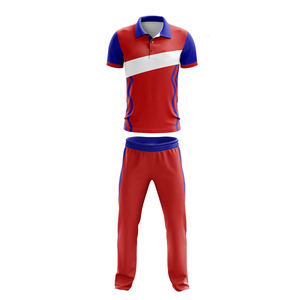 Custom Color Printed Sublimated Cricket Uniform Set Breathable <b>Mesh</b> <b>Short</b> Sleeve Team Jersey Pant Elastic Waist Quick Dry 100% - Product Image 4