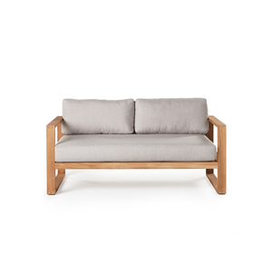 Canapé de jardin moderne en teck massif 2 places pour hôtel, resort, balcon – Mobilier d'extérieur de luxe - Product Image 2