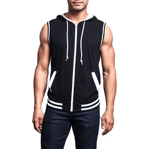Vêtements de sport décontractés pour hommes, vêtements de sport respirants, sans manches, à capuche, pour un style de vie actif - Product Image 1