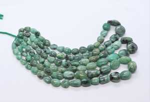 Cuentas de Esmeralda Natural AAA en Forma de Pepita Lisa, 8x12-13x16 MM, Cuentas Sueltas de Esmeralda de 16 Pulgadas para la Fabricación de Joyas - Product Image 2