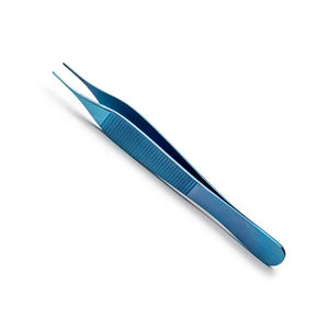 Pinzas Adson Dentadas de Alta Calidad para Uso en Tejidos Quirúrgicos, Recubrimiento de Titanio Azul, Acero Inoxidable de Alta Calidad - Product Image 3