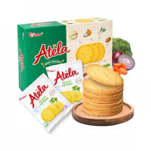 HALAL ISO ATELA galletas crujientes de verduras 342G caja de bolsita de sabor dulce salado embalaje FMCG Vietnam sabor salado bocadillo exótico - Product Image 1