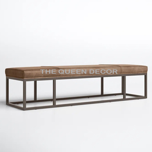 Table basse rectangulaire élégante et contemporaine en laiton antique, mobilier moderne pour salon, fabriquée en fer - Product Image 4