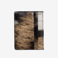 Dompet Kulit Sapi Asli Untuk Pria Dompet Kulit Berbulu Desain Tipis Buatan Tangan Dompet Lipat Dua Kulit Berkualitas Tinggi