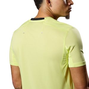 Men’s Light Lime Green Performance Training T Shirt Crew Neck Short Sleeve Athletic Gym Workout Sportswear Activewear Tee - Product Image 4