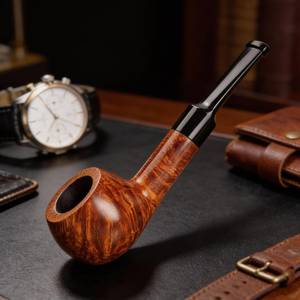 Pipe à tabac en bois artisanale moderne et écologique, pipe à fumer en bois naturel, cadeau haut de gamme par Tradebyd - Product Image 1