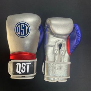 Gants d'entraînement de boxe pour adultes, en cuir PU, rembourrés, protection des mains, fermeture Velcro sécurisée, support de poignet réglable - Product Image 1