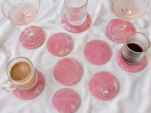Sous-plats ovales modernes en résine écologique de haute qualité, accessoires de décoration de table, motif feuille d'or vert, diamètre 400 mm - Product Image 1