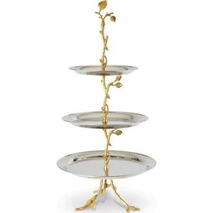 Modern Stainless Steel Cake <b>Stand</b> With Round Shape Design For <b>Cupcake</b> Display And Dessert Serving Table - Product Image 3